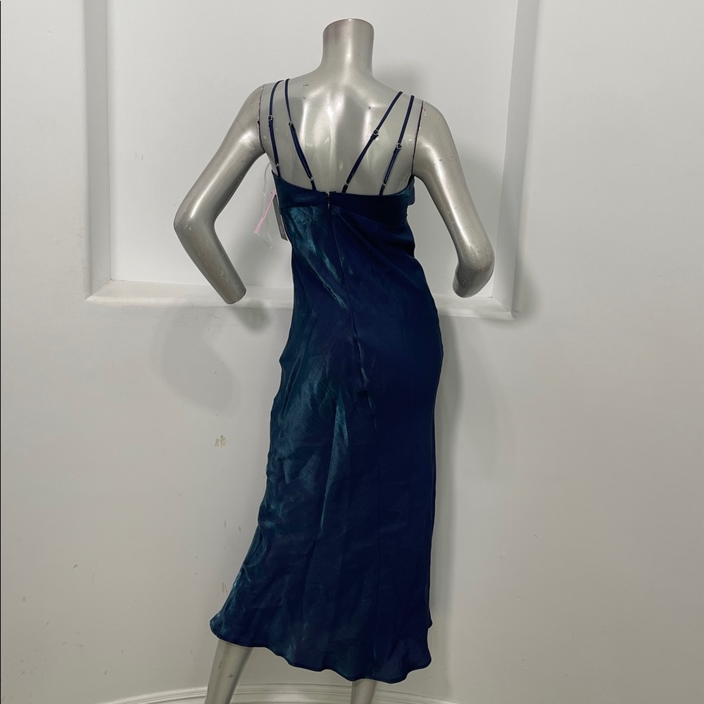 Wild Fable Responsible Iridescent Navy Blue Slip Maxi Cocktail Dress SizeVarious - Picture 6 of 6